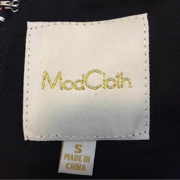 ModCloth Dress Blue Pink Flowers Fit & Flare Small - Picture 8 of 8